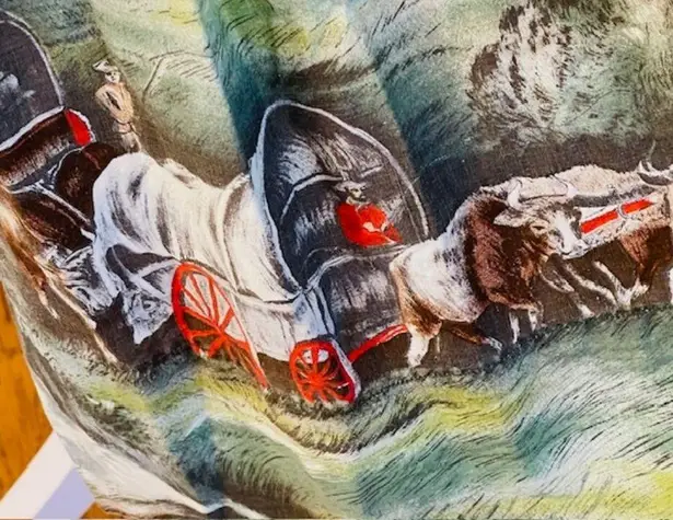 John Wolf Vintage 1950's Collectible Oregon Trail Novelty Pleated Skirt XXS