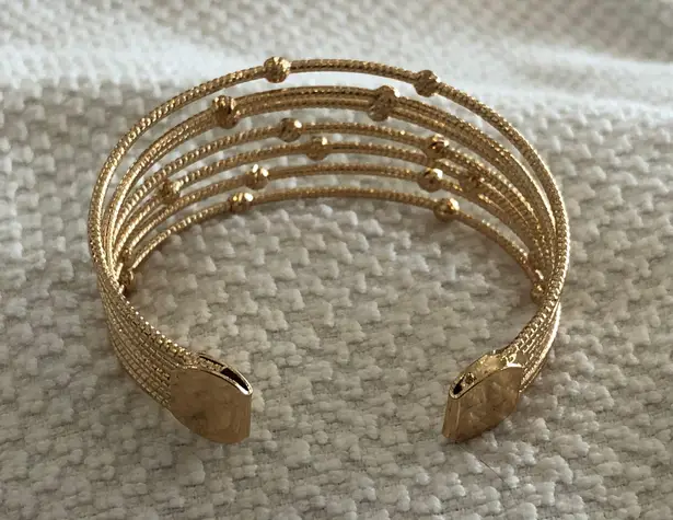 Gorgeous Gold Tone Metal Cuff Bracelet