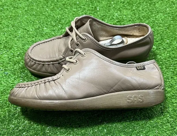 SAS Bounce Shoes Womens Size 8 Vintage Taupe Leather Lace Up Comfort Walking Brown
