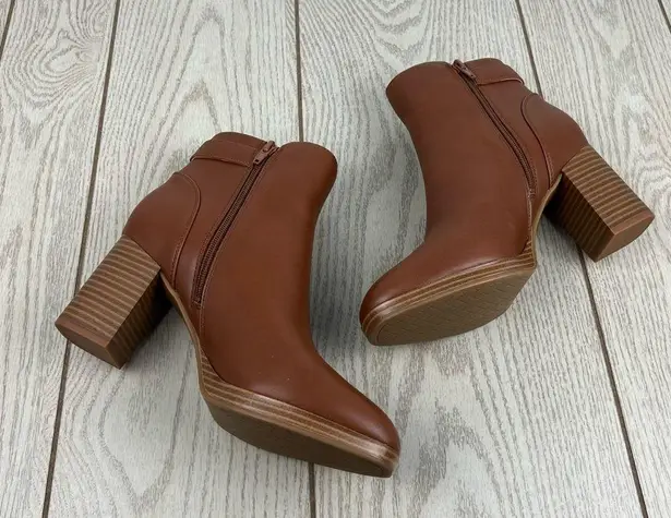 Giani Bernini Women's Trumann Memory Foam Block Heel Dress Booties 9.5M Cinnamon