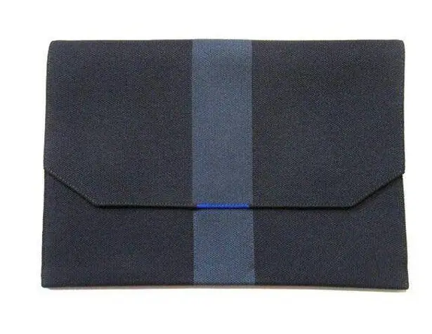 NWT Rothy’s The Portfolio in Dark Graphite Stripe Laptop Folio Case Blue