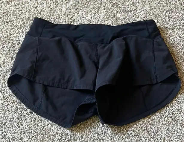 Lululemon Black Speed Up Shorts 2.5”