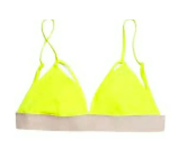 Cheap Monday X Strap Top Yellow Neon Bright Strappy Edgy Cutouts Bikini Bralette