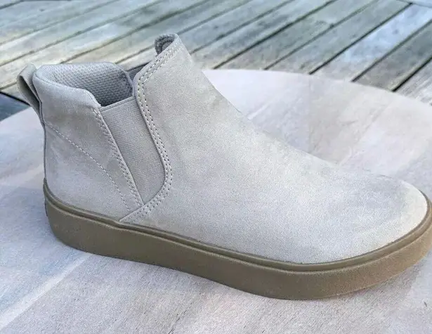 Dr. Scholls Madison Boot Women's Sneaker Boots Size 6 Taupe Microfiber New Shoe