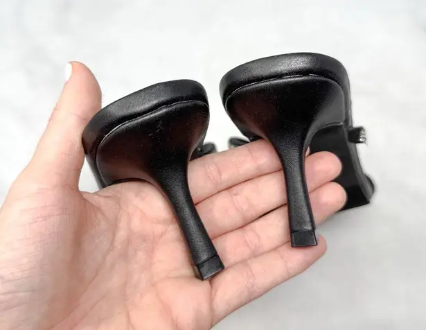 Daisy Fuentes NEW Rhinestone Embellished Minimalist Slide Mule Sandal Heels 8.5