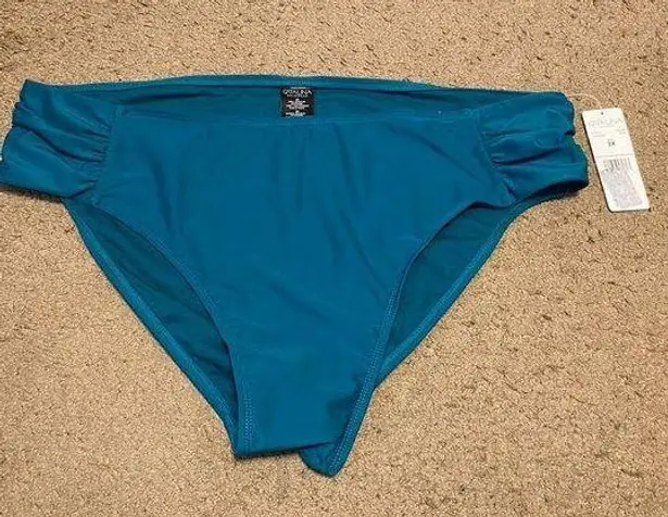 Catalina New NWT Womens Teal Green  Missy Plus Side Tab Swim Bottoms Size 3X