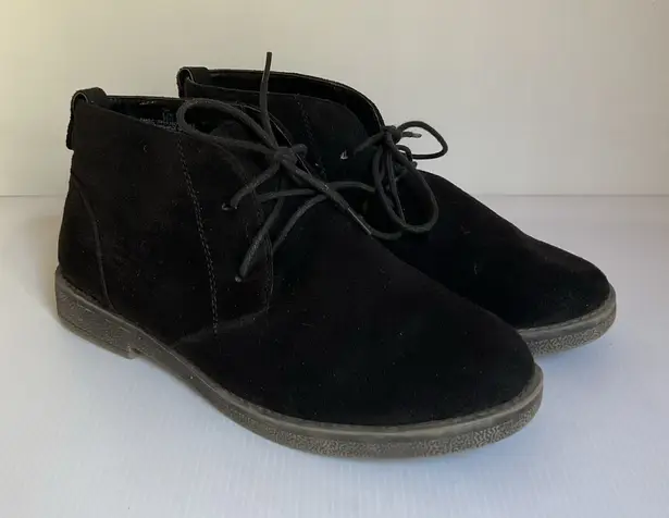 Cloudwalkers Suede Ankle Boots Women’s 8.5W Wide Width Fall Winter Booties Black Size 8.5