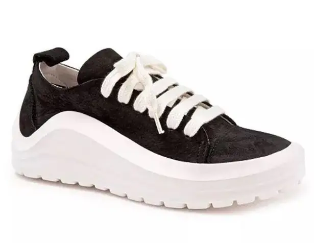 Bueno Rumour Sneakers Black Chunky Leather Suede 40 9.5 Platform