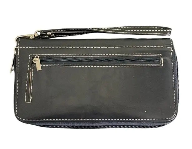 Western Unbranded Turquoise Stone Wallet. Black