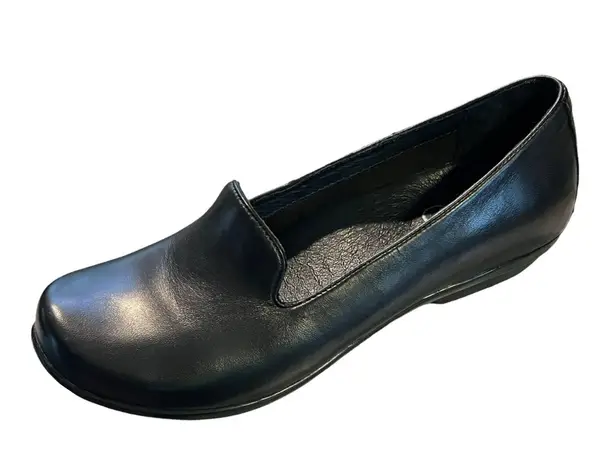 Dansko Olivia Black Leather Loafer Size 37 US 6.5 7