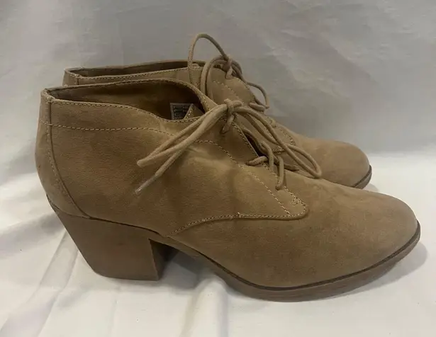 Rocket Dog Sam Coast Fabric Ankle Bootie Womens Size 10W Tan Casual Versatile