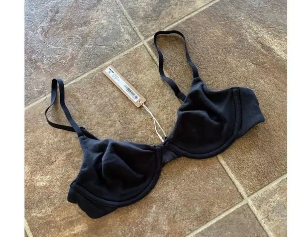 SKIMS Cotton Jersey T-shirt Bra Soot Size 32B