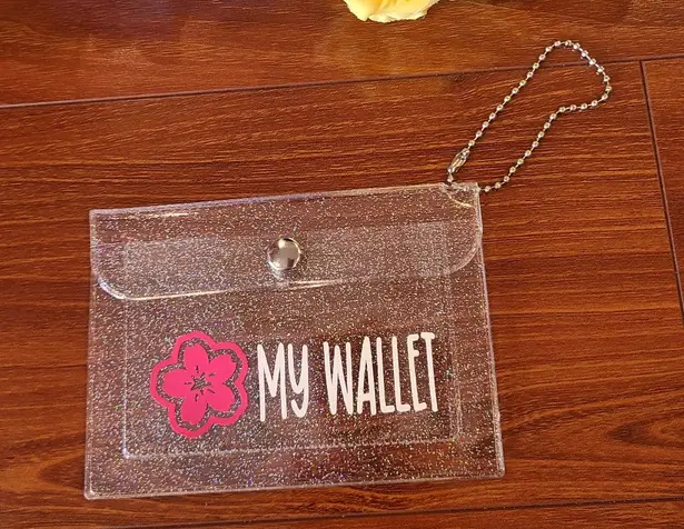 None Keychain Wallet-Cherry Blossom "My Wallet"