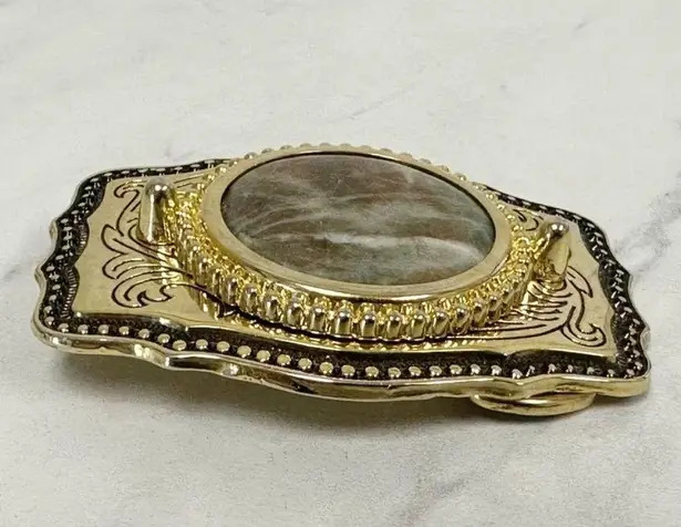 Vintage Cabochon Centerpiece Western Belt Buckle Made in USA