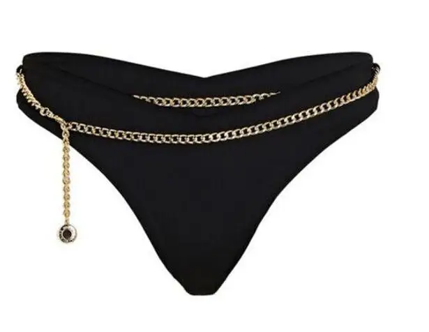 We Wore What Delilah Belted Bikini Bottoms
