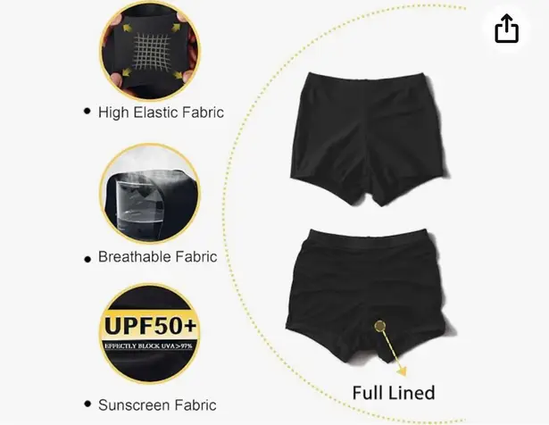 Tournesol Women's Swim Shorts High Waisted Bathing Suit Bottoms Swimsuit Boy Shorts