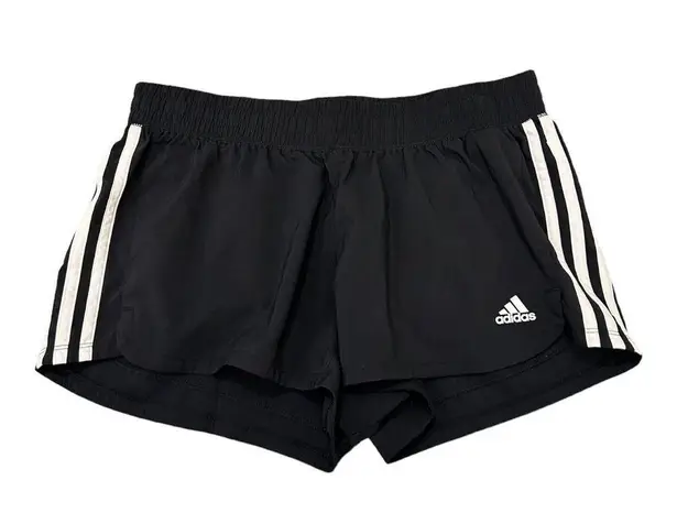 Adidas  Aeroready Athletic Shorts Black White 3 Stripes Gym Medium Size Women’s