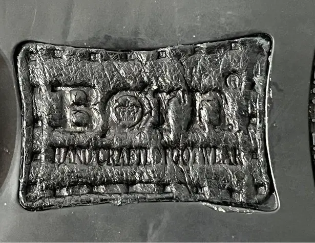 Born Black Cross Weave Leather Hand Crafted Flat Size 7.5