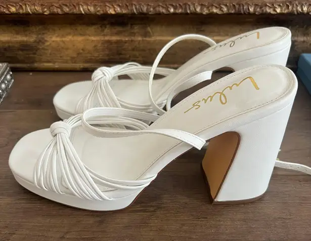 Lulus Sunty White High Chunky Heel