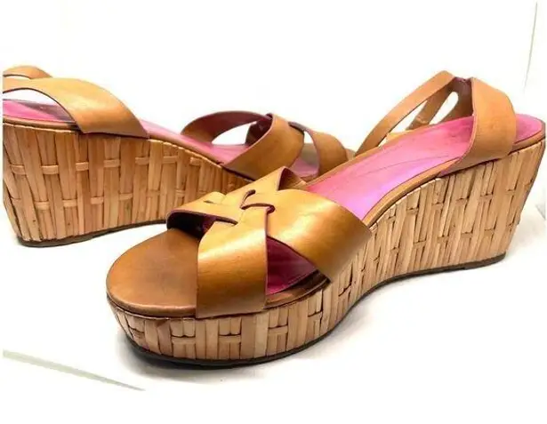 Kate Spade  Rattan Platform Wedge Sandals Sz. 11