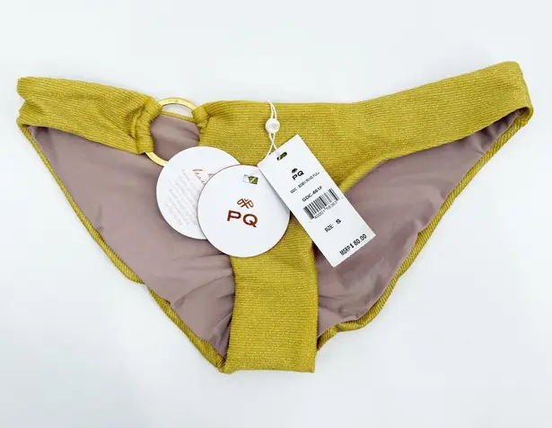 PQ SWIM PILYQ Swim Bottoms Size Small NWT Eden Ring Full Gold Coast Teeny Swim Yellow