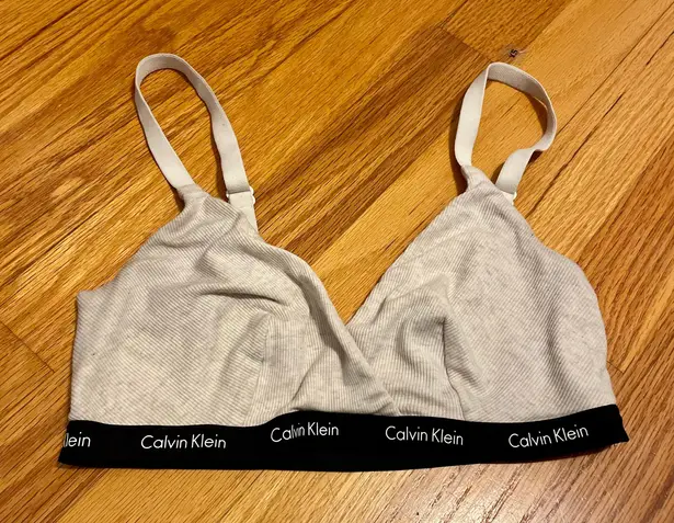 Calvin Klein Cotton Bra Top Cream Black Small