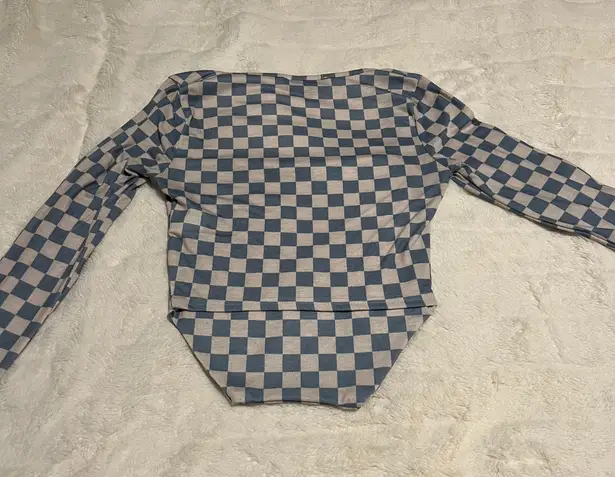 Missguided Checkered Corset Style Top