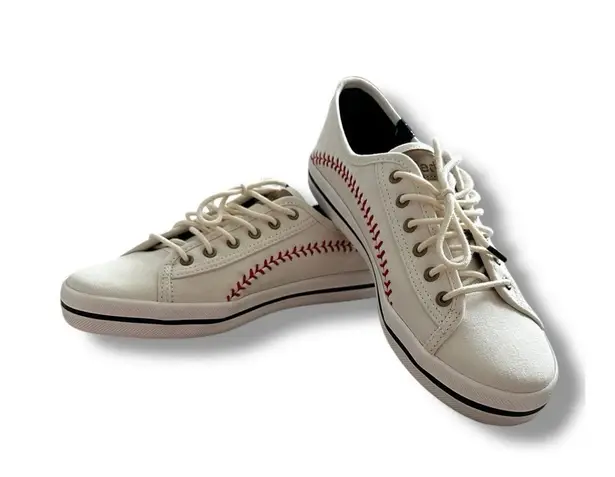 Keds  Kickstart Penant Cream Baseball Mama Stitched Sneakers Tennis Shoes 6.5