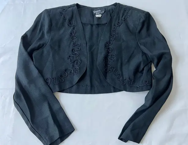 Dawn Joy Fashions Long Sleeve Cropped Jacket Shoulder Pads Size 7