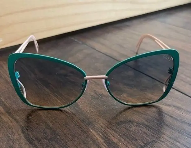 Emilio Pucci Turquoise SunGlasses Modern Accessories