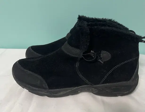 Aetrex Womens Esendura Boots Size 11 Side Zippers Black Suede S-373