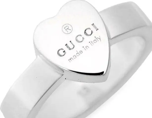 Gucci  Trademark Heart Ring Sterling Silver