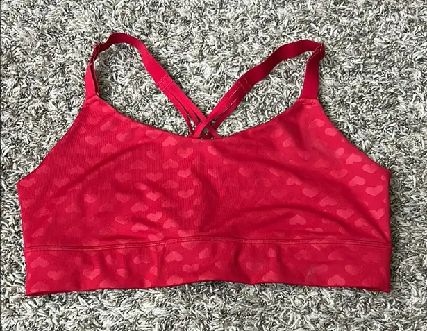 Balance Collection Red Heart Sports Bra Sz XL