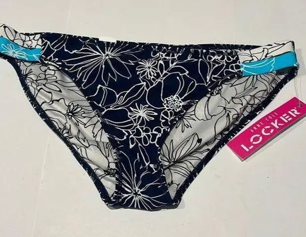 Anne cole 🎉 locker NWT XL women’s Floral Swim Bottoms - navy and Blue $54