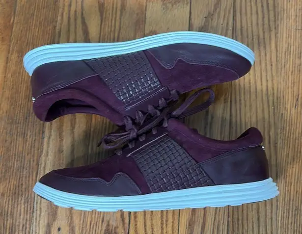 Cole Haan  Grand Misha Burgundy Sneakers Suede Leather Shoes Casual l 7.5 NWOB