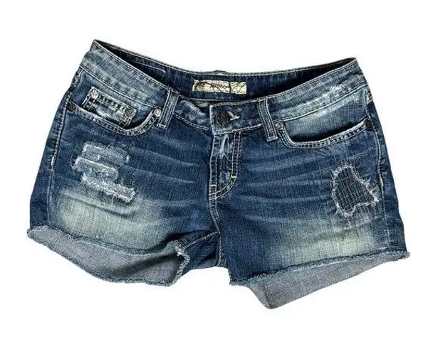 BKE Madison blue jean denim shorts 25