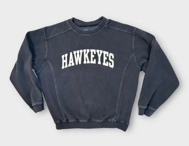 Gear for Sports Vintage Iowa Hawkeyes Women's Spellout Script Sweatshirt black S