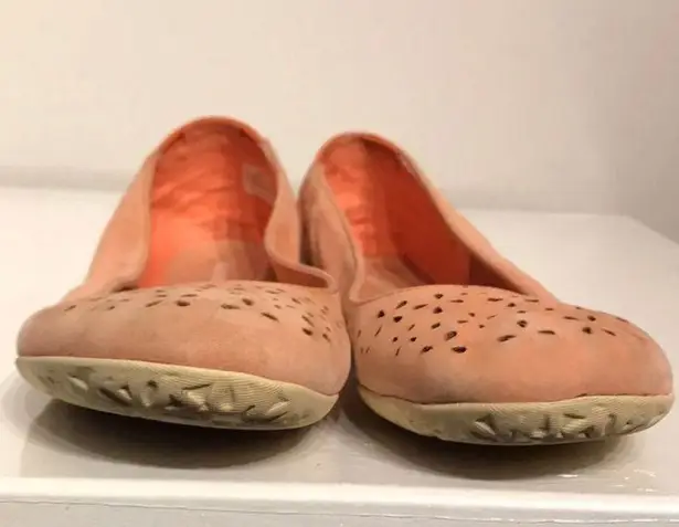 Merrell Mimix Slip On Laser Perforated Cutoffs Ballet Flats Coral Peach