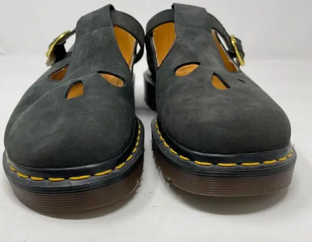 Dr. Martens Vintage  Black Nubuck Tear Drop T-Bar Mary Jane Shoes UK 7 US 9 9.5