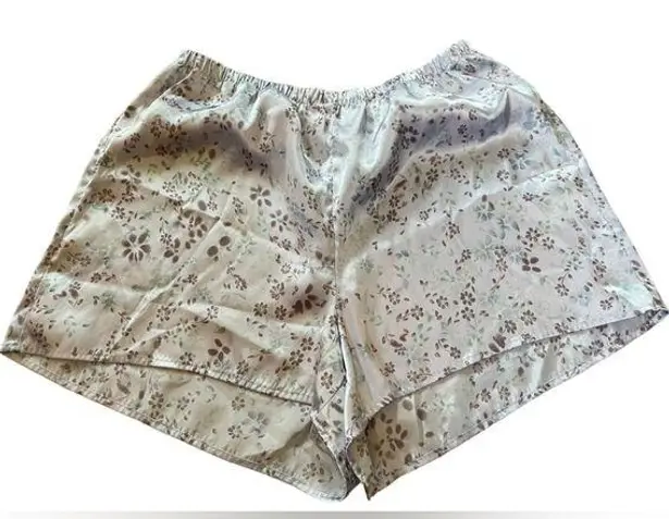 Cacique Y2K Purple Silky Satin Cottagecore Whimsygoth Boho Floral Casual Shorts