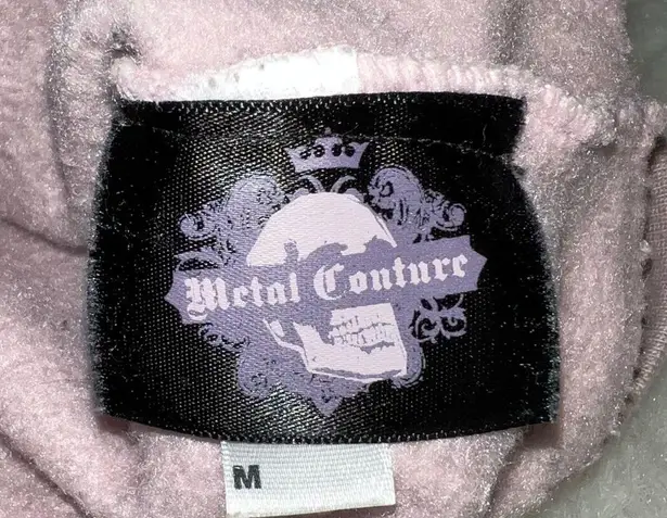 Unique print Heavy F*cking Metal zip up Hoodie size medium HAS FLAWS