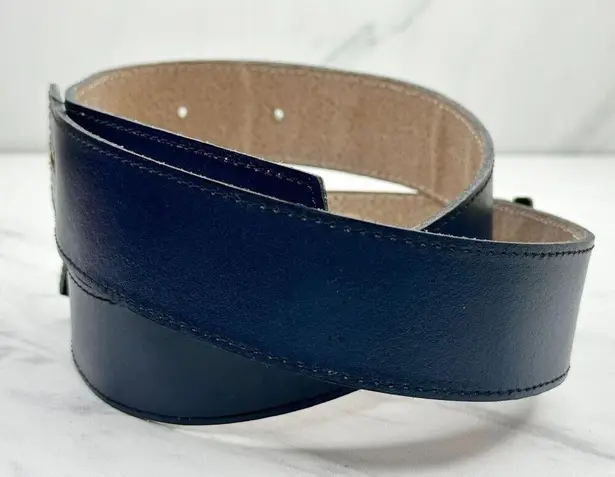 Vintage Blue Bruno Val  Leather Concho Belt Size Small S Womens