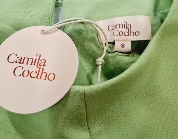 Camila Coelho Laken Crop Top in Celery Green Small