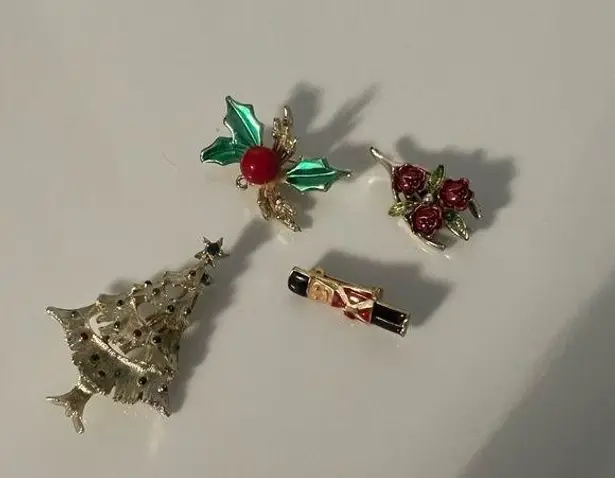 Vintage Christmas Brooch Pin Lot Bundle Gerrys