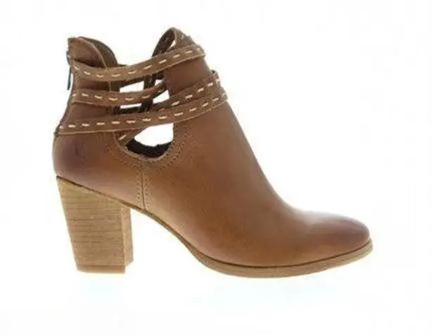 Frye  Naomi Pickstitch Ankle Boots Brown Cognac Color