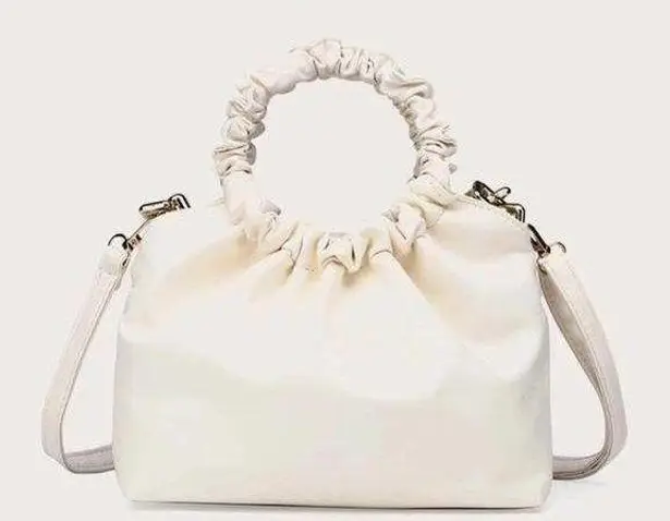 Ruched Chain Satchel Bag