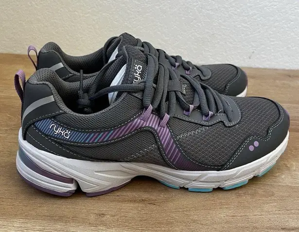 Ryka Mesh Lace-Up Memory Foam Sneakers Intrigue 2 Coal Grey Sz 6 M