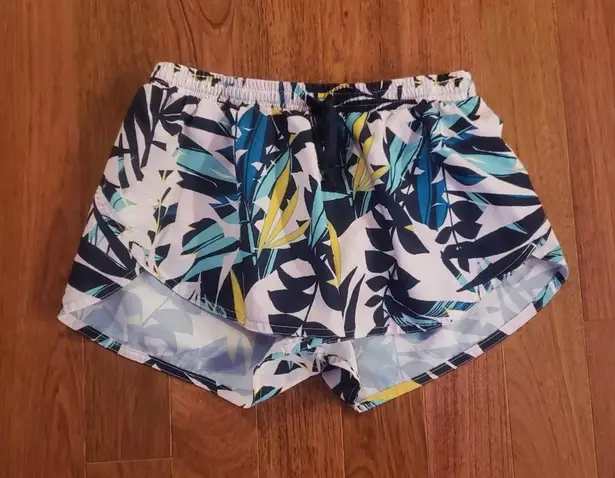 Old Navy Baby Pink and Blue Floral Running Shorts