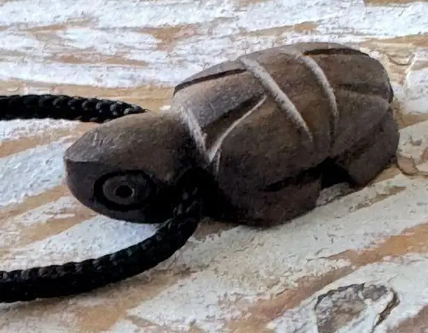 🐢Guayacan Wood Turtle Necklace Talisman🐢 from the Dominican Republic Brown
