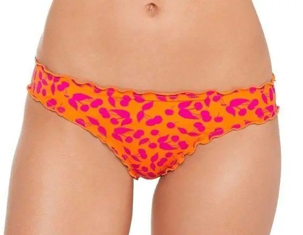 The Cove Salt+ TANGERINE Ruffled Bikini Swim Bottom